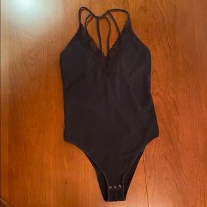 Abercrombie & Fitch Black Lacy Bodysuit